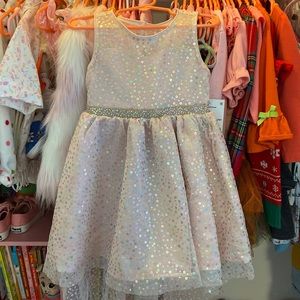 Rare editions sequin blush dress